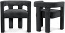 Athena Boucle Fabric Upholstered Accent - Black
