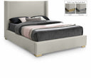 Royce Linen Textured Bed - Beige