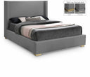 Royce Linen Textured Bed - Grey