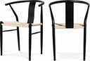 Beck Hand Woven Rope Dining Chair - Black