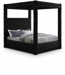 Royal Velvet Upholstered Bed - Black