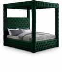 Royal Velvet Upholstered Bed - Green