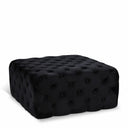 Ariel Velvet Upholstered Ottoman - Black