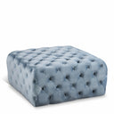 Ariel Velvet Upholstered Ottoman - Light Blue