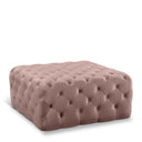 Ariel Velvet Upholstered Ottoman - Pink
