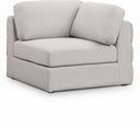 Beckham Linen Textured Fabric Upholstered Corner Modular Chair - Beige