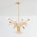 Vintage Gold Leaf Bilston Chandelier 28" by Hudson Valley, view 3