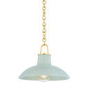 Ceramic Moss Crackle Pottersville Pendant 12.5" by Hudson Valley
