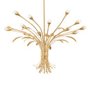 Vintage Gold Leaf Bilston Chandelier 44" by Hudson Valley