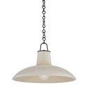 Ceramic Ivory Crackle Pottersville Pendant 18" by Hudson Valley