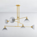 Aged Brass Mendon Chandelier 58" by Hudson Valley, view 2