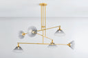 Aged Brass Mendon Chandelier 58" by Hudson Valley, view 3