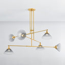 Aged Brass Mendon Chandelier 58" by Hudson Valley, view 4