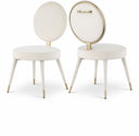 Brandy Velvet Upholstered Dining Chair - Cream