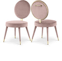 Brandy Velvet Upholstered Dining Chair - Pink