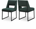 Jayce Boucle Fabric Upholstered Dining Chair - Green