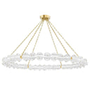 Aged Brass Lindley Chandelier 55" by Hudson Valley