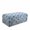 Casey Velvet Upholstered Bench - Light Blue