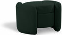 Horizon Boucle Fabric Upholstered Ottoman - Green