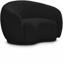 Hyde Boucle Fabric Upholstered Chair - Black