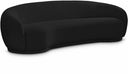 Hyde 89.5" Boucle Fabric Upholstered Sofa - Black