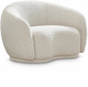 Hyde Boucle Fabric Upholstered Chair - Cream