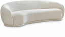 Hyde 89.5" Boucle Fabric Upholstered Sofa - Cream