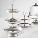 Silver Triple Cake Stand Oriole