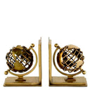 Metal Bookend Set (2) Globe