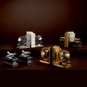 Metal Bookend Set (2) Globe