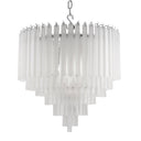 Nickel Frosted Glass Chandelier Nova