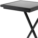 Glass Side Table Cross