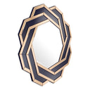 Amber Black Glass Mirror Mulini
