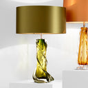 Green Glass Table Lamp Carnegie