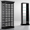Black Glass Display Cabinet Colliers