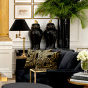Black Porcelain Vase L Golden Dragon