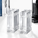 Crystal Glass Bookends (2) Linea