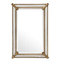 Rectangular Brass Finish Mirror Civita