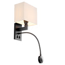 White Pleated Wall Lamp Reading