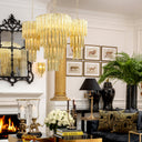 Gold Tiered Glass Chandelier Gigi S