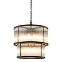Tiered Glass Rods Chandelier Pasadena