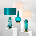 Turquoise Glass Table Lamp Barron