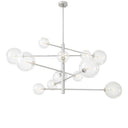 Clear Glass Chandelier Argento L