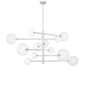 Clear Glass Chandelier Argento L