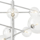 Clear Glass Chandelier Argento L