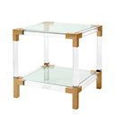 Clear Glass Side Table Royalton