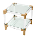 Clear Glass Side Table Royalton