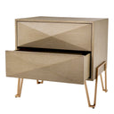 Oak Hairpin Nightstand Highland