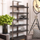Metal Framed 6-Shelf Bookcase Geo