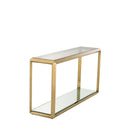 Slim Brass Console Table Callum